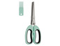 Mintgrüne Multifunktionsschere mit einem Kamm
