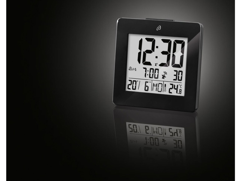 Gehe zu Vollbildansicht: AURIOL® LCD Funkwecker, mit Temperaturanzeige, Kurzbeleuchtung, Schlummerfunktion - Bild 3