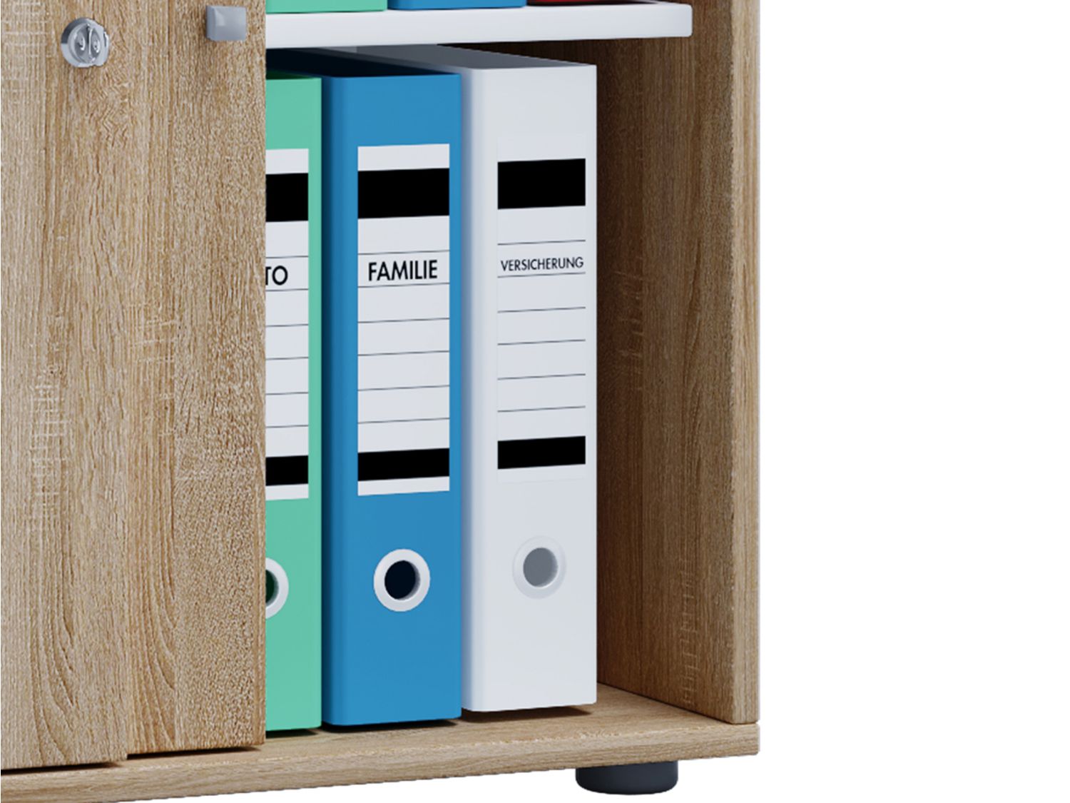 VCM Büroschrank Lona (mit Schiebetüren, Sonoma-Eiche, L) – Bild 2 von 2