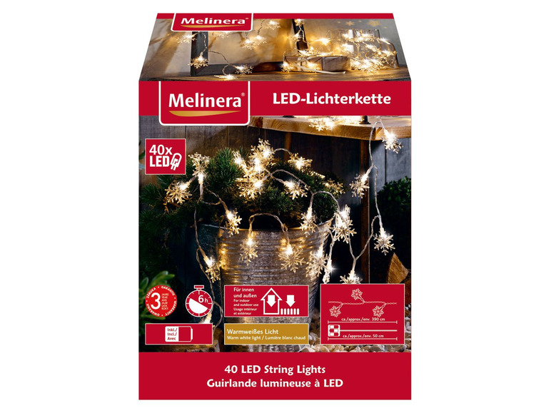Gehe zu Vollbildansicht: MELINERA® Lichterkette Outdoor, 40 LEDs, 6-Stunden-Timer - Bild 8