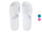 Weiße Badeschlappen mit strukturierter Sohle