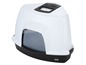 Weiße Katzentoilette mit Deckel von Europet Bernina.