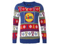 Lidl Weihnachtspullover mit weihnachtlichen Mustern.