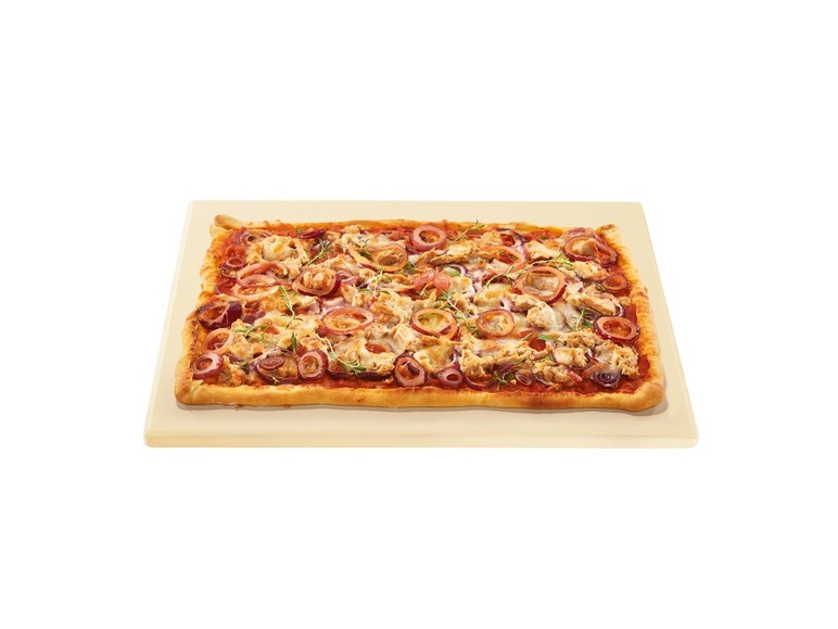 Gehe zu Vollbildansicht: Pizzastein, für Backofen und Grill, aus Cordierit-Backstein, feuchtigkeitsabsorbierend - Bild 7