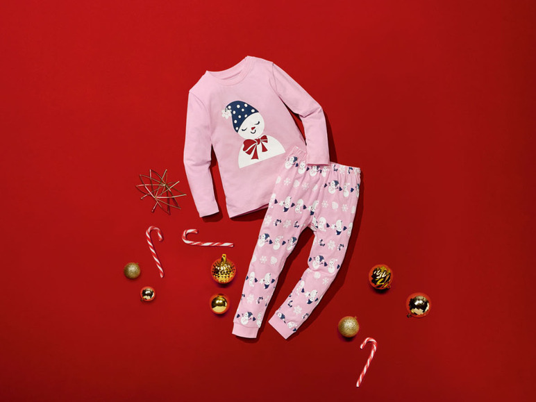 Gehe zu Vollbildansicht: lupilu® Kleinkinder Mädchen Pyjama, mit Print - Bild 6