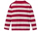 Rot-weiß gestreifter Pullover für Kinder.