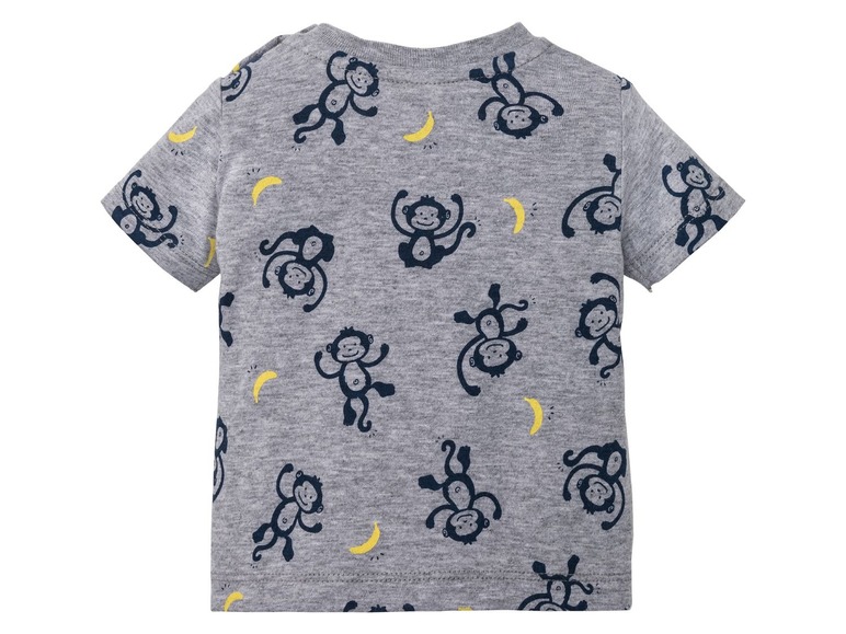 Gehe zu Vollbildansicht: LUPILU® Baby T-Shirt Jungen, 2 Stück, mit Schulterknöpfung, aus reiner Baumwolle - Bild 12