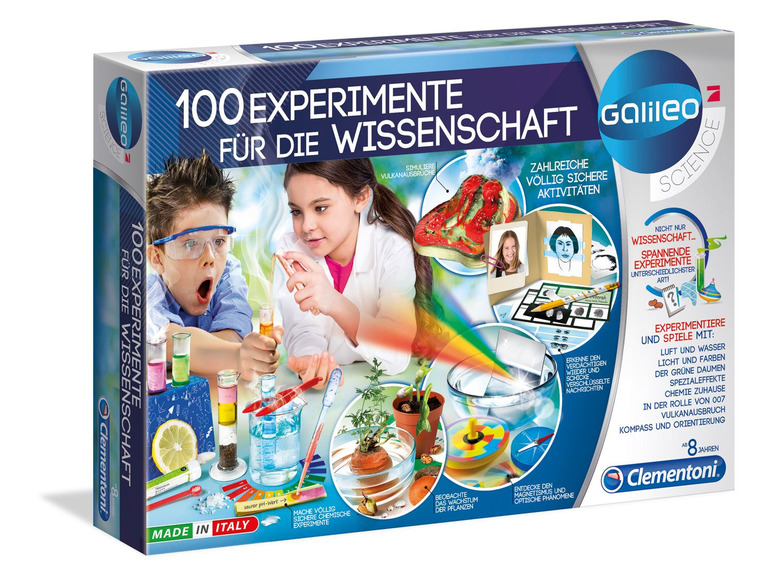 Gehe zu Vollbildansicht: Clementoni Wissenschafts-Set »100 Experimente für die Wissenschaft«, ab 8 Jahren - Bild 1