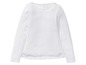 Weißes Langarmshirt für Mädchen.