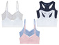 Drei Sätze Sport-BHs, darunter zwei von Pepper.ai