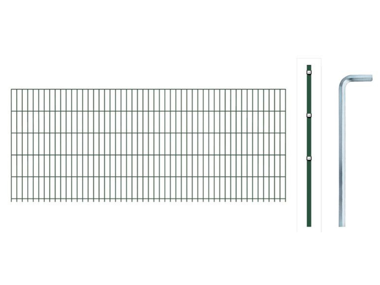 Gehe zu Vollbildansicht: ALBERTS Doppelstabmattenzaun-Grundset, Länge 10 m - Bild 2