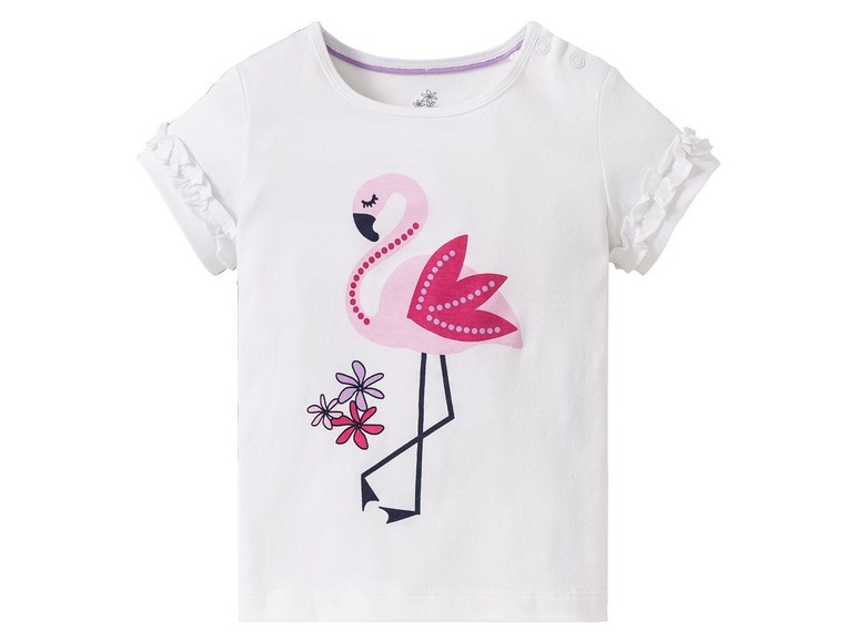 Gehe zu Vollbildansicht: LUPILU® Kleinkinder T-Shirt Mädchen, 2 Stück, eins mit Print, aus reiner Baumwolle - Bild 23