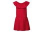 Rotes Kleid mit Rüschen