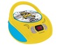 Ein gelber Lexibook-CD-Player mit Minion-Motiv.