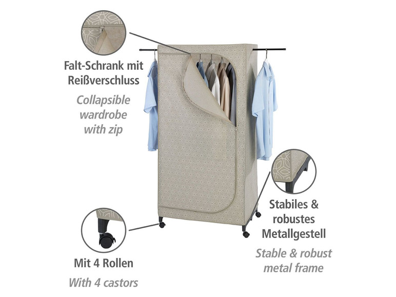 Gehe zu Vollbildansicht: Wenko Kleiderschrank »Balance«, mit Kleiderstange, Metallgestell, aus Vlies - Bild 5