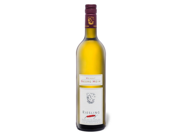 Gehe zu Vollbildansicht: Weingut Georg Heim Riesling QbA fruchtig, Weißwein 2020 - Bild 1