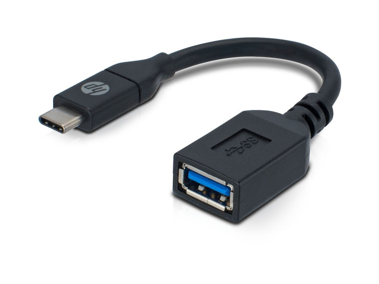 Gehe zu Vollbildansicht: HP USB C™ auf USB-A Adapter 0,1m, schwarz - Bild 2
