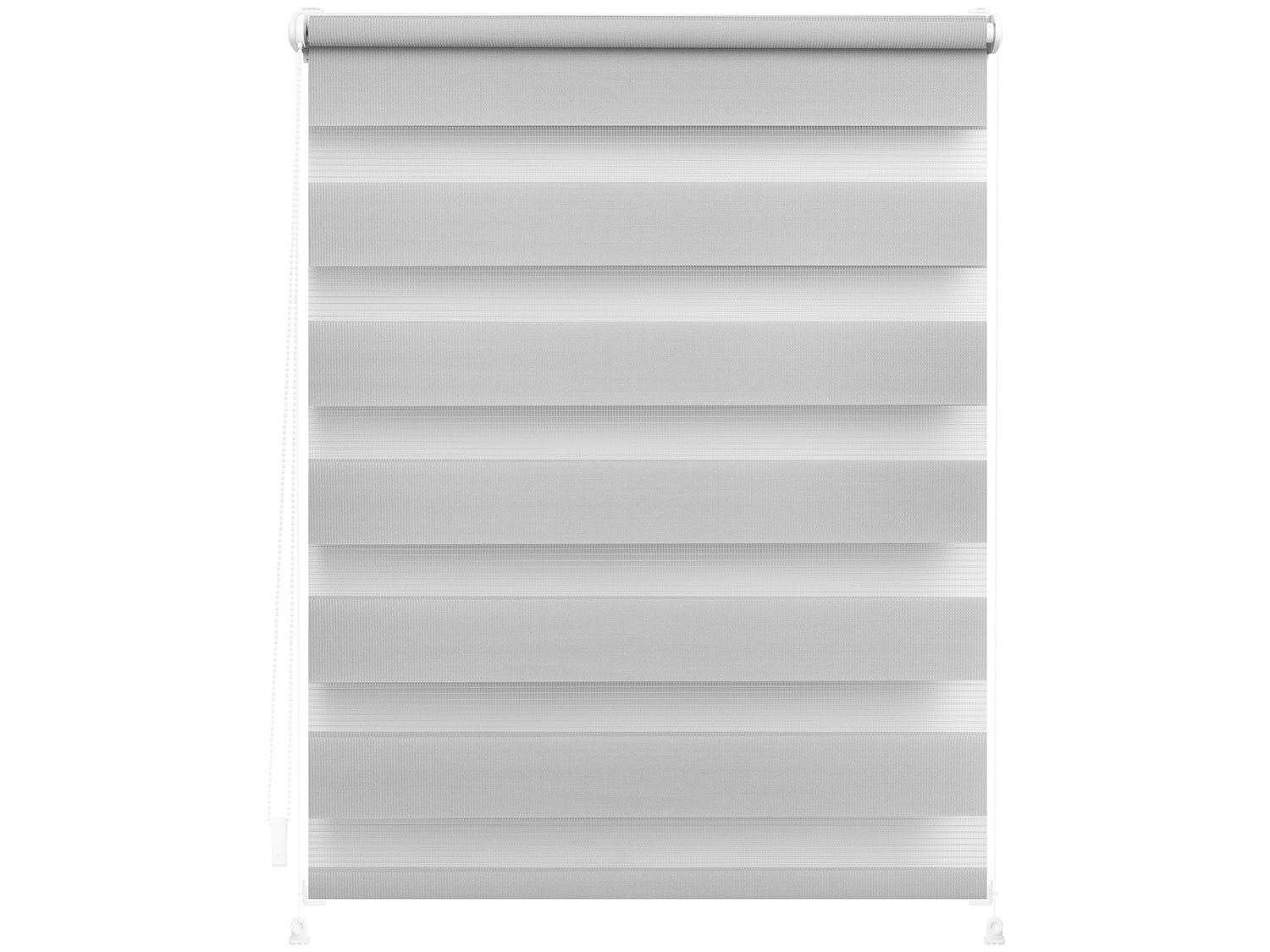 Lichtblick Duo-Rollo Klemmfix, ohne Bohren, verspannt, blickdicht (Grau, 120 x 150 cm) | 04250434155654