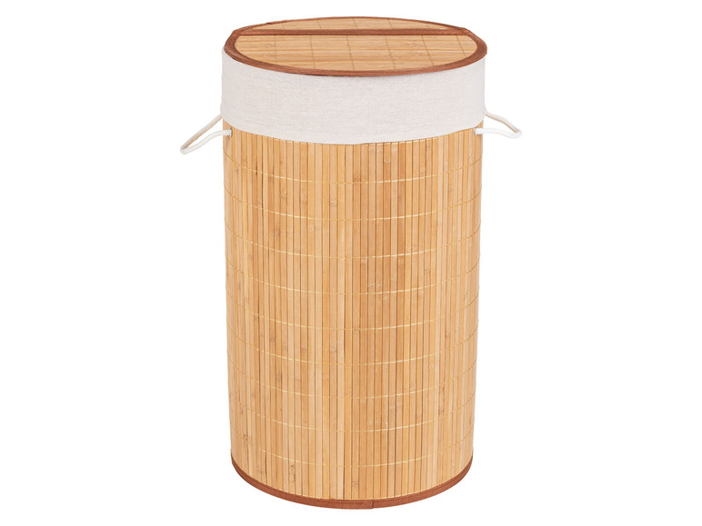 Gehe zu Vollbildansicht: Wenko Wäschetruhe »Bamboo«, 55 l Fassungsvermögen, mit Baumwoll-Wäschesack, aus Bambus - Bild 6
