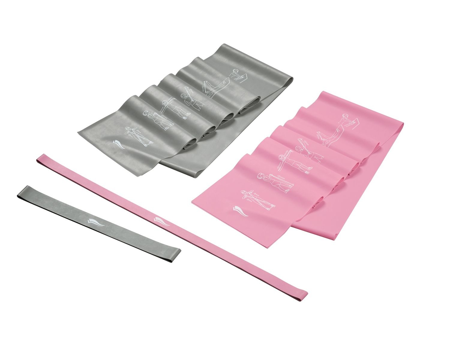 CRIVIT® Fitnessbänder, 4-teilig, unterschiedliche Trai…