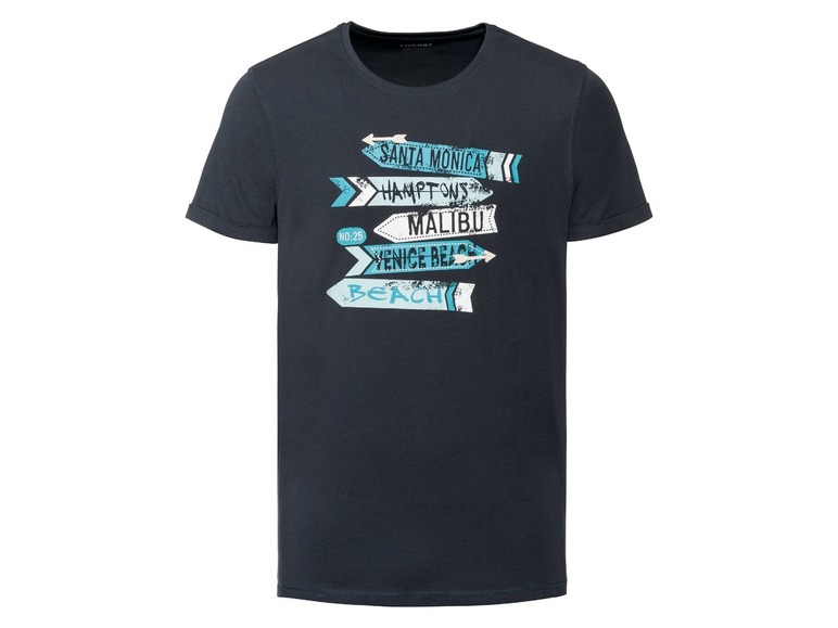 Gehe zu Vollbildansicht: LIVERGY® T-Shirt Herren, mit Rundhalsausschnitt, aus reiner Baumwolle - Bild 10
