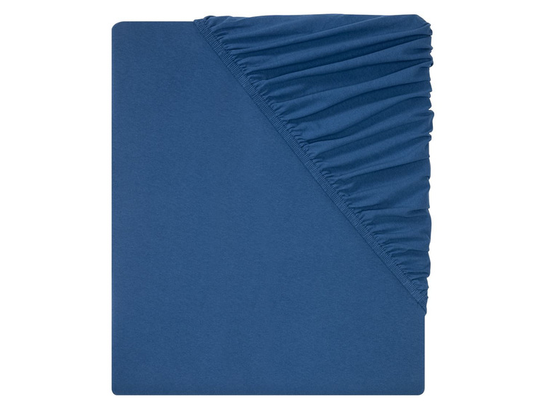 Gehe zu Vollbildansicht: MERADISO® Jersey Spannbettlaken, 180-200 x 200 cm, aus Baumwolle und Elasthan - Bild 4