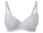 Ein grauer BH mit glatten Cups.