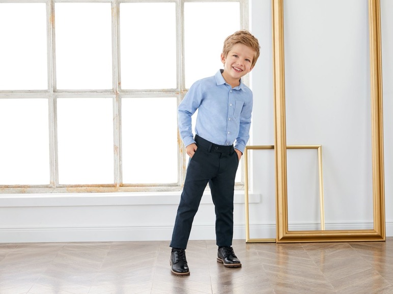 Gehe zu Vollbildansicht: LUPILU® Kleinkinder Anzughose Jungen, mit Bügelfalten, mit Baumwolle - Bild 4