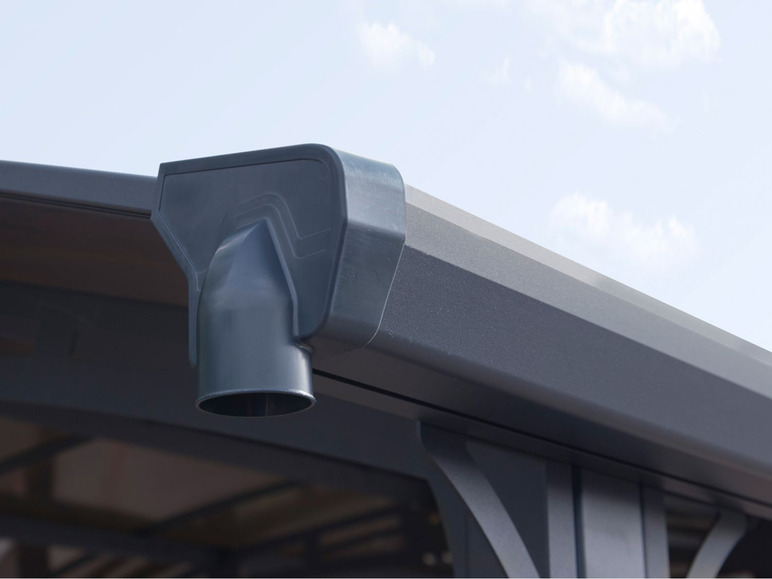 Gehe zu Vollbildansicht: PALRAM – CANOPIA Carport »Arcadia«, anthrazit, Aluminiumgestell, mit Polycabonat-Dach, UV-beständig - Bild 14
