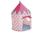 Ein rosa Prinzessinnen-Zelt für Kinder zum Spielen.