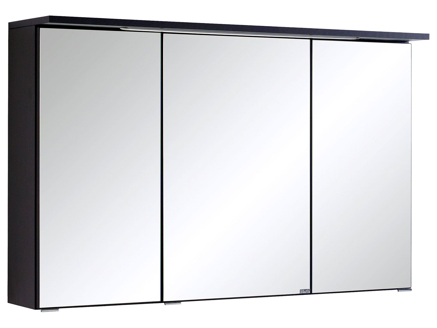 HELD Bologna 3D Spiegelschrank 60/70/80/90/100cm (LED Einbauleuchte, Graphitgrau, Breite: 100 cm) | 04251639433370