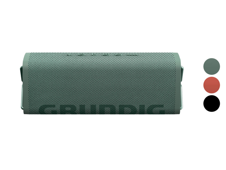 Ein grüner JBL-Lautsprecher mit Gitter.