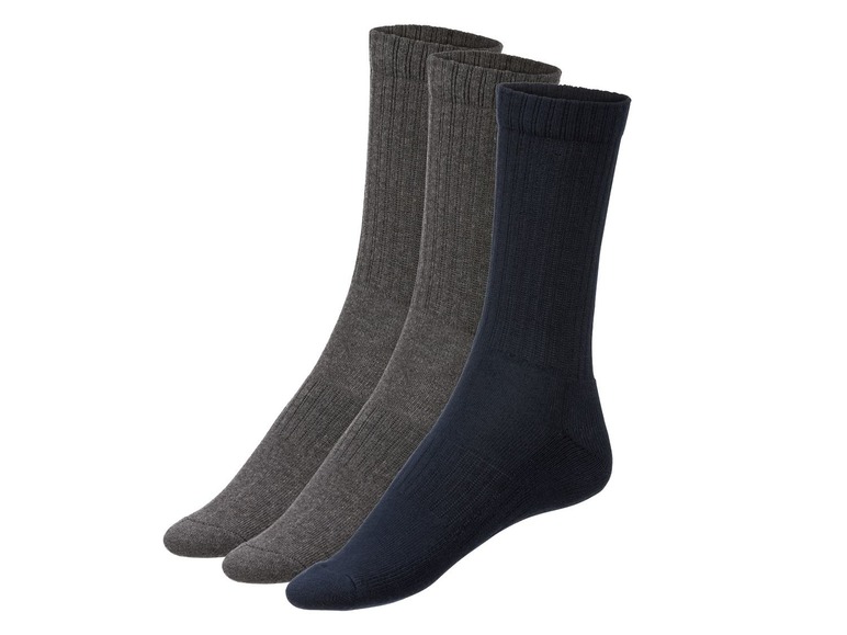 Gehe zu Vollbildansicht: LIVERGY® Socken Herren, 3 Paar, Basic, hoher Baumwollanteil - Bild 2