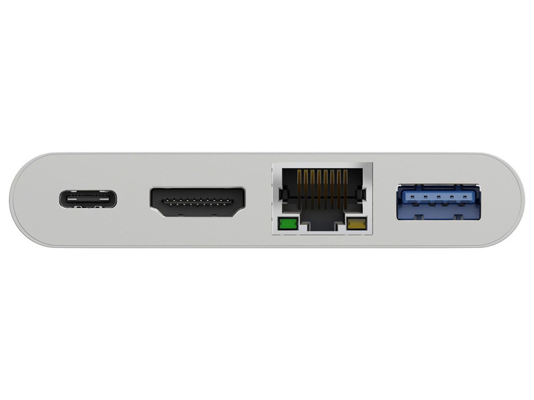 Gehe zu Vollbildansicht: Goobay USB-C™ 5-in-1 Multiport-Adapter HDMI™ mit Ethernet & Power Delivery, weiß - Bild 4