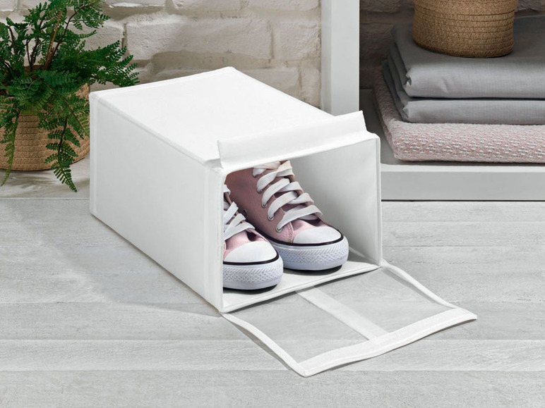 Gehe zu Vollbildansicht: LIVARNO LIVING® Schuhbox, 2 Stück, mit Sichtfenster, Klettverschluss, zusammenfaltbar - Bild 2