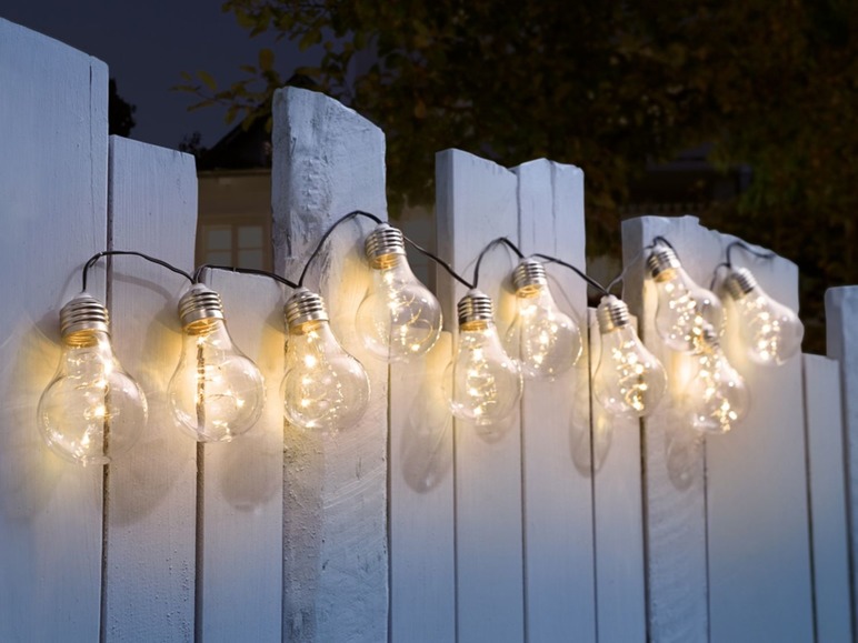 Gehe zu Vollbildansicht: MELINERA® LED-Solarlichterkette, mit 10 Glühbirnen, aus robustem Kunststoff - Bild 4