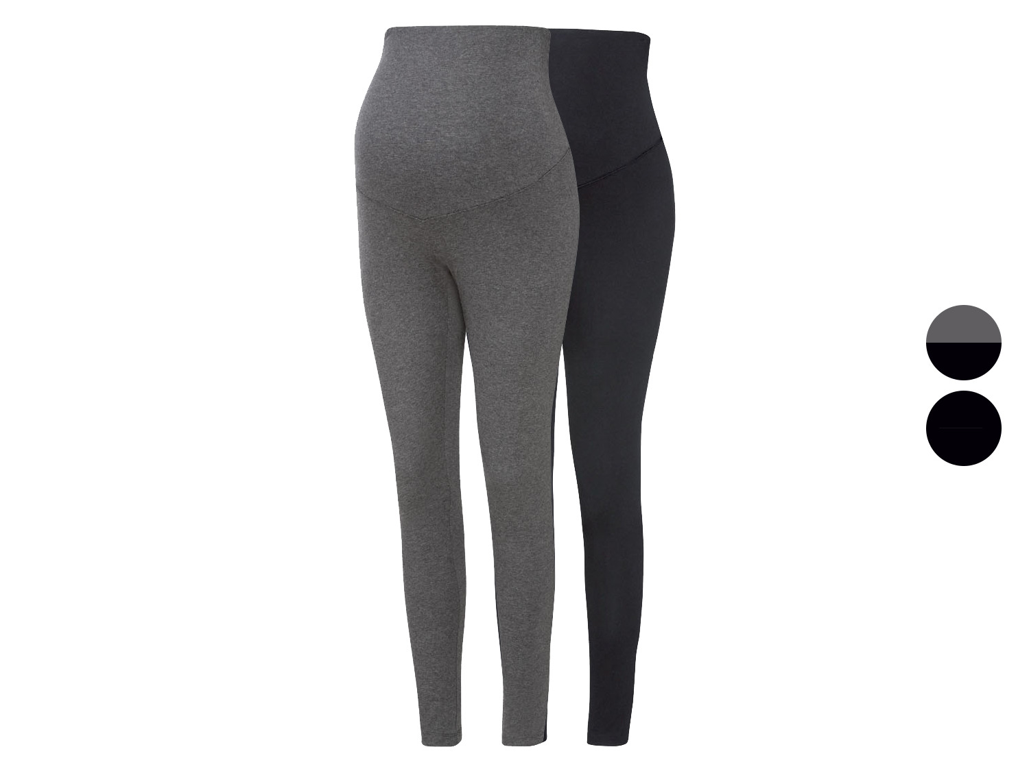 esmara® Damen Umstands Leggings, 2 Stück, mit Bio-Baum…