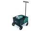 Ein grüner Transportwagen mit Griff der Marke Outsunny.