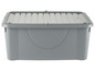 Graue Aufbewahrungsbox mit Deckel