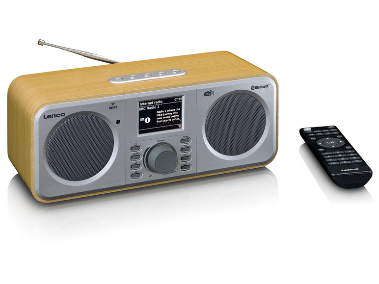 Gehe zu Vollbildansicht: Lenco DIR-140 Internet-Radio mit DAB+/FM-Radio und Bluetooth - Bild 2