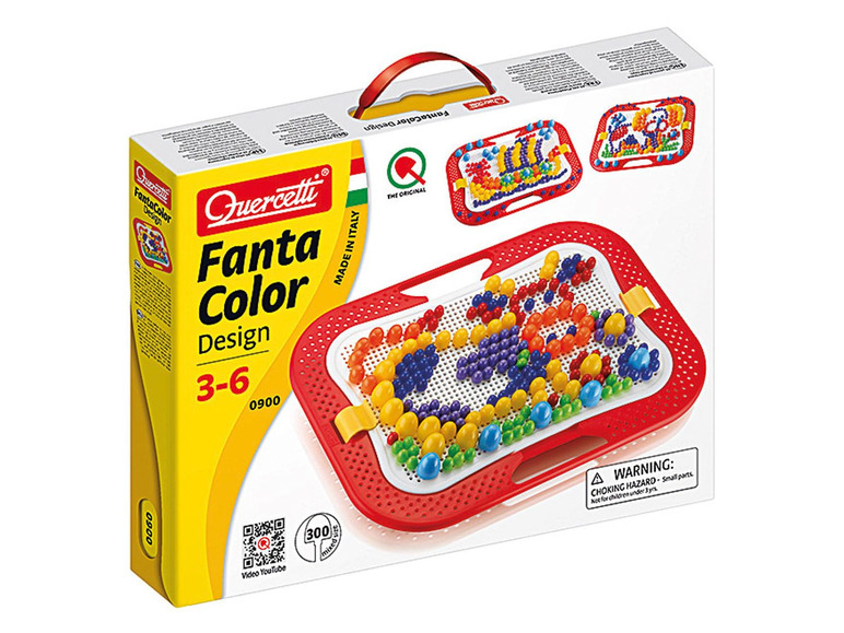Gehe zu Vollbildansicht: Quercetti Steckspiel »Fanta Color Design 300 mix«, 300 Teile, von 3 bis 6 Jahren - Bild 2