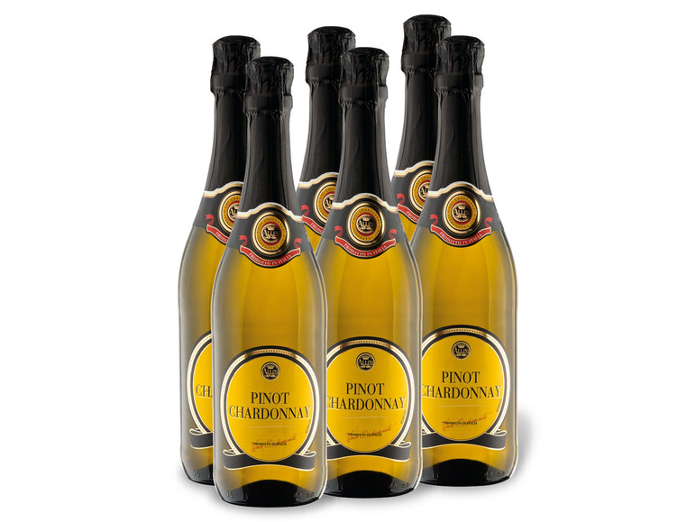 Gehe zu Vollbildansicht: 6 x 0,75-l-Flasche Weinpaket Allini Pinot Chardonnay, Schaumwein - Bild 1