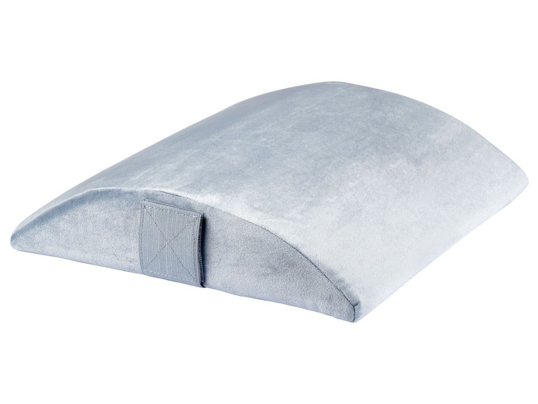 Ein hellblaues Kissen für eine bessere Körperhaltung.