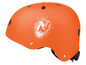 Ein orangefarbener Nerf-Helm für Kinder.