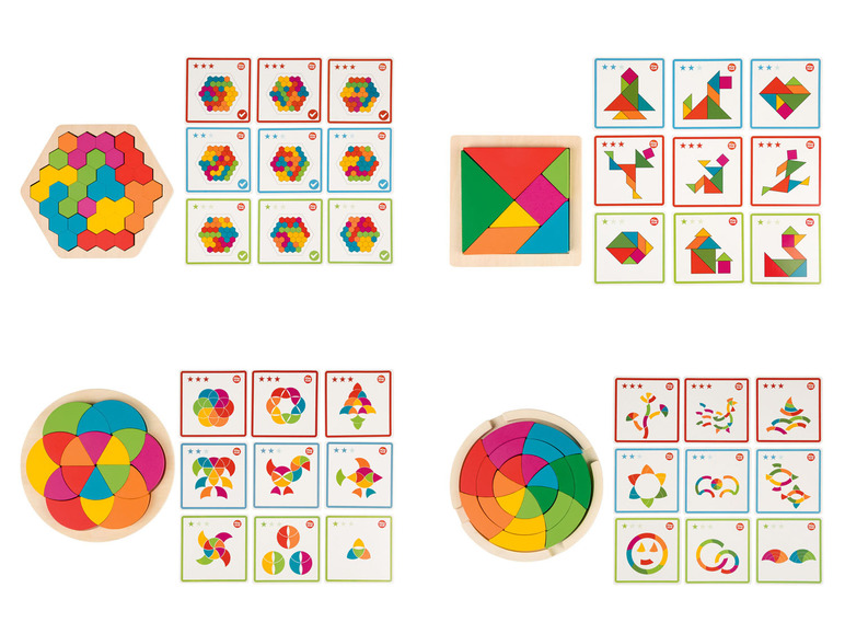 Gehe zu Vollbildansicht: Playtive Holz Regenbogen Legespiel Montessori - Bild 1