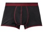 Schwarze Boxershorts mit rotem Saum.