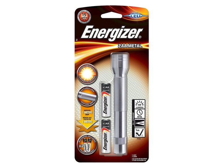 Gehe zu Vollbildansicht: Energizer Taschenlampe Metal Light inkl. 2xAA - Bild 1