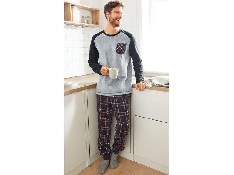 Gehe zu Vollbildansicht: LIVERGY® Pyjama Herren, mit Eingrifftaschen - Bild 3