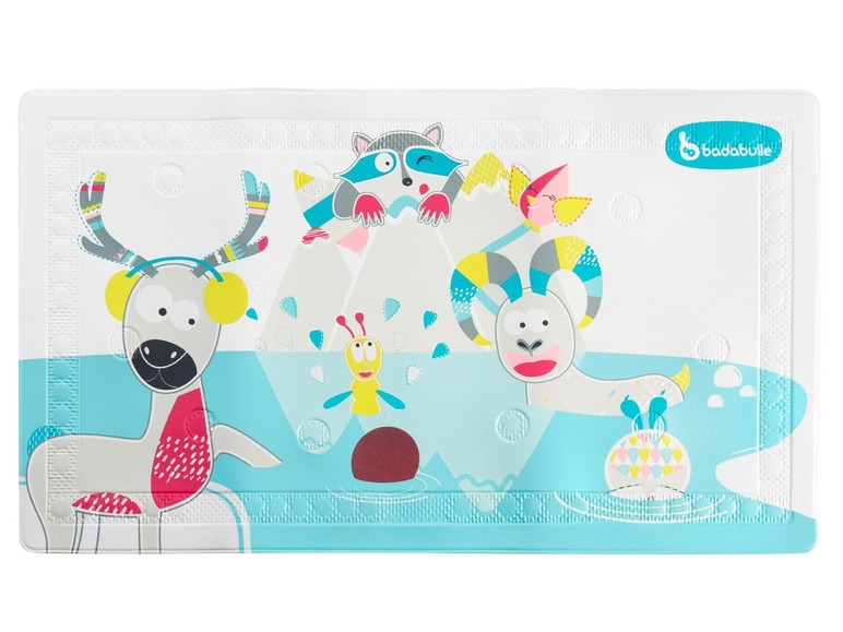 Badematte mit Rentier, Widder und Waschbär von Badabulle.
