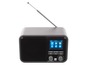Ein graues Dual DAB Radio mit Antenne.